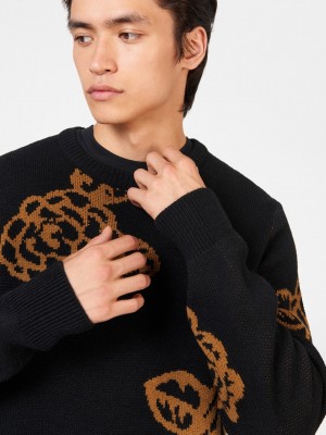 Black Ben Sherman Winter Floral Knitwear | 7019-CDHWZ