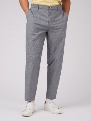 Blue Grey Ben Sherman B by Ben Sherman Cotton Taper Pants | 5890-TKPHL