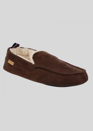 Brown Ben Sherman Casa Cartegena Moccasin Slipper | 3817-JXIUQ