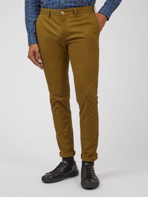 Brown Ben Sherman Signature Skinny Stretch Chino Pants | 9713-LUERY