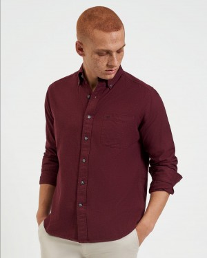 Burgundy / Navy / Beige Ben Sherman Uniform Flannel Shirts | 0236-TAFDE