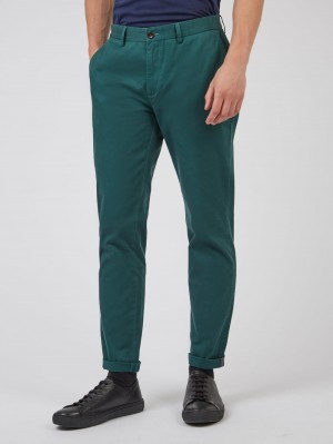 Green Ben Sherman Signature Slim Stretch Chino Pants | 5371-NYRJB