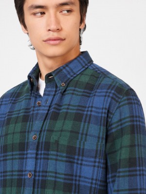 Green Ben Sherman Signature Tartan Check Shirts | 5140-KAZBC