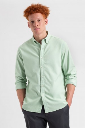 Green Ben Sherman St. Ives Resort Oxford Shirts | 2956-EGIDS