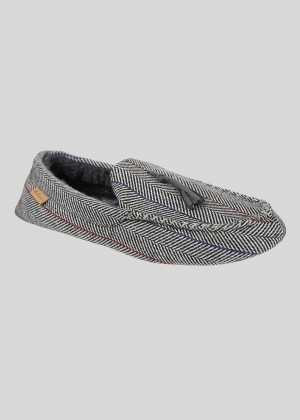 Grey Ben Sherman Cliveden House Moccasin Slipper | 6349-TJYHM