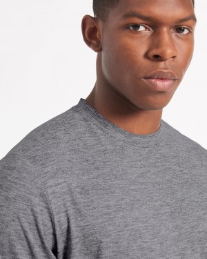 Grey Ben Sherman Performance Stretch Marl T-Shirt | 0827-QTRZY