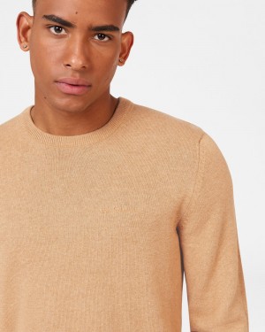 Grey Ben Sherman Signature Crewneck Knitwear | 9845-RDYIW