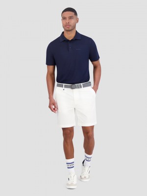 Navy Ben Sherman Solid Air Pique Sports Fit Polo Shirts | 4079-NUOLH