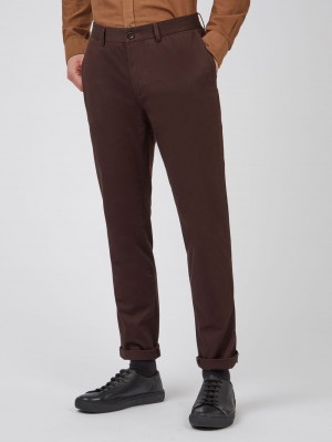 Red Ben Sherman Signature Slim Stretch Chino Pants | 2470-WJTXH