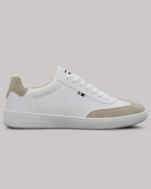 White Ben Sherman Glasgow Sneakers | 9375-MTVCP