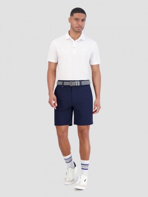 White Ben Sherman Solid Air Pique Sports Fit Polo Shirts | 8473-GVUZK