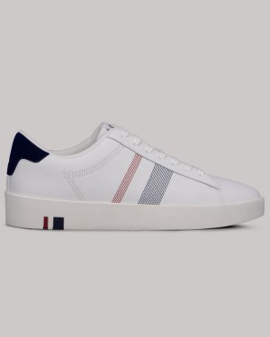 White / Navy / Red Ben Sherman Boxwell Sneakers | 5069-HLBEM