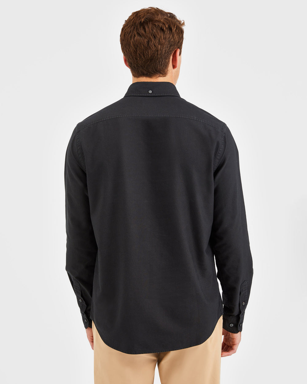 Black Ben Sherman Beatnik Oxford Garment Dye Shirts | 5321-DPVEW