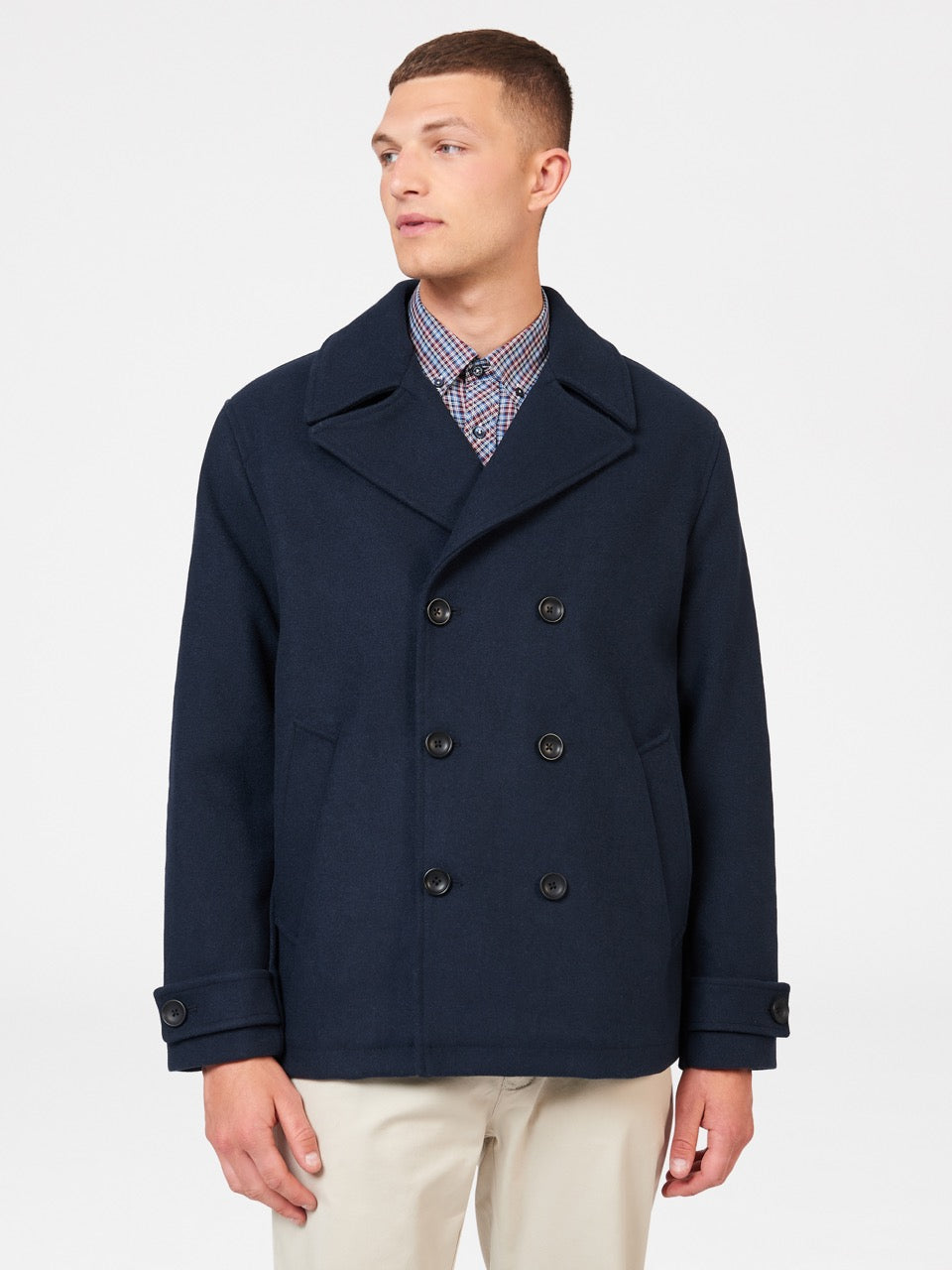 Black Ben Sherman Classic Wool Blend Midnight Jackets | 7160-BIUHG