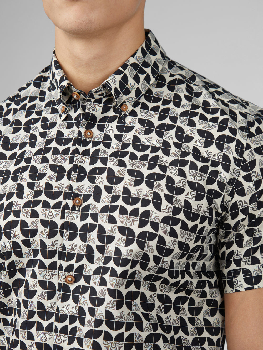 Black Ben Sherman Linear Shirts | 8540-SZNQR