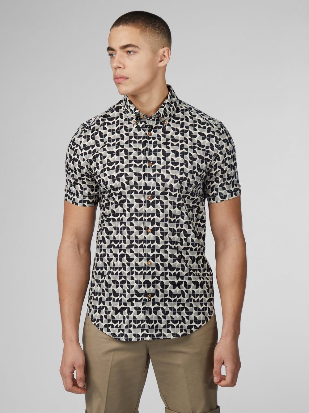 Black Ben Sherman Linear Shirts | 8540-SZNQR