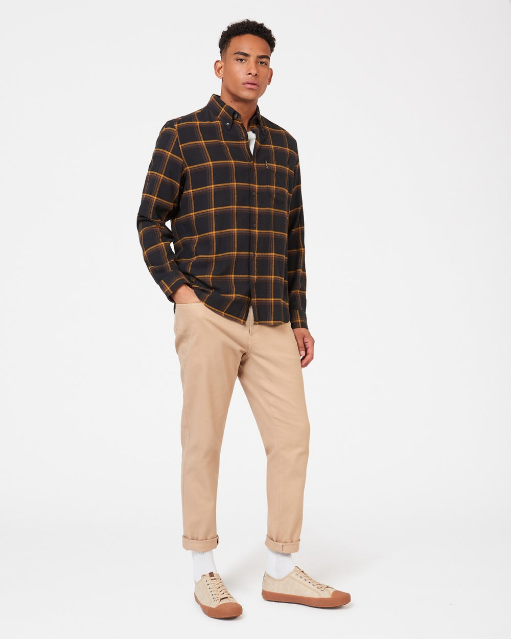 Black Ben Sherman Oversized Brushed Check Shirts | 8672-KFUCM