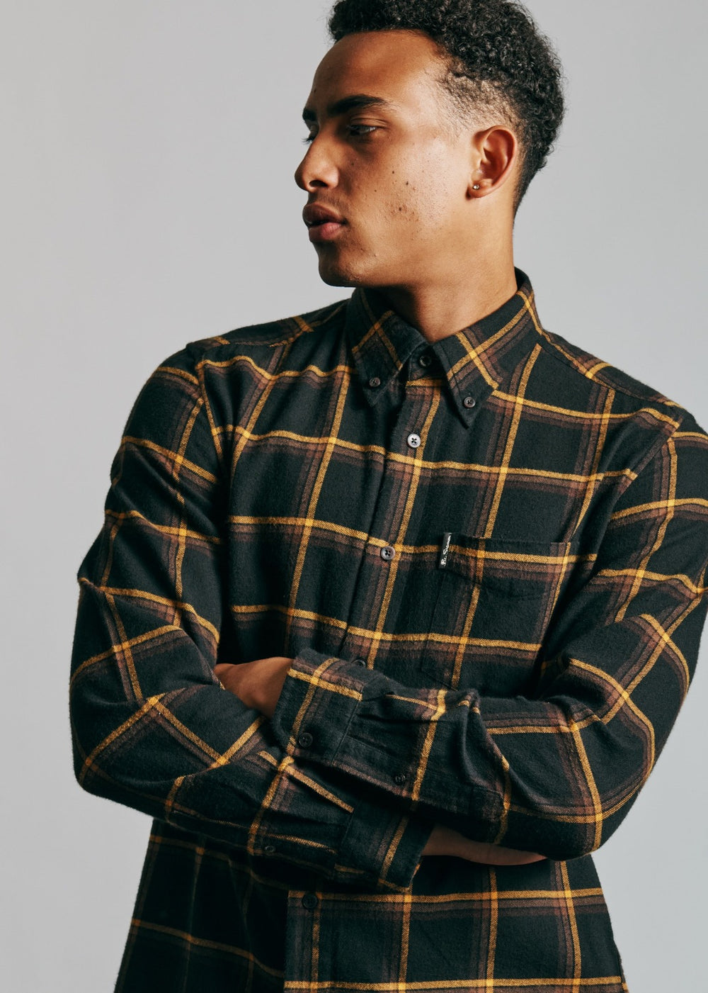 Black Ben Sherman Oversized Brushed Check Shirts | 8672-KFUCM