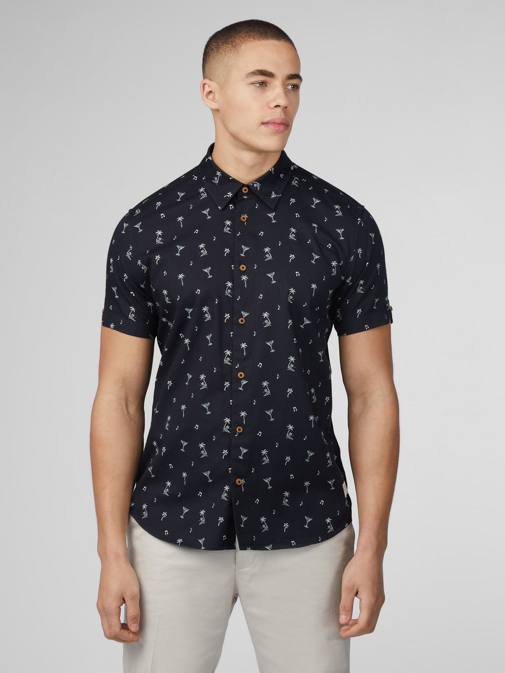 Black Ben Sherman Scattered Shirts | 7903-EHWPT