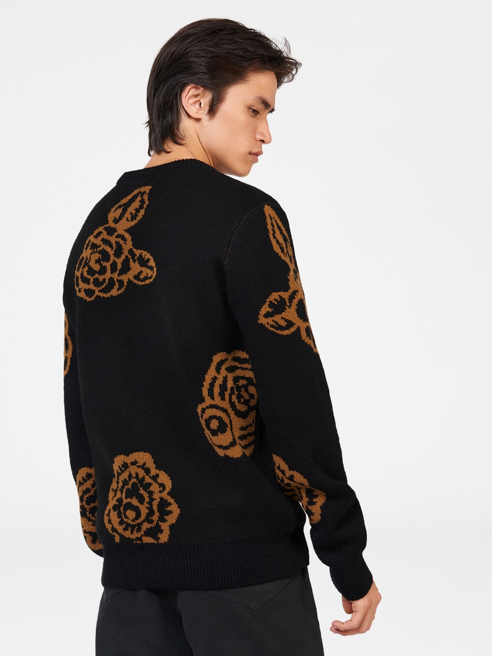 Black Ben Sherman Winter Floral Knitwear | 7019-CDHWZ