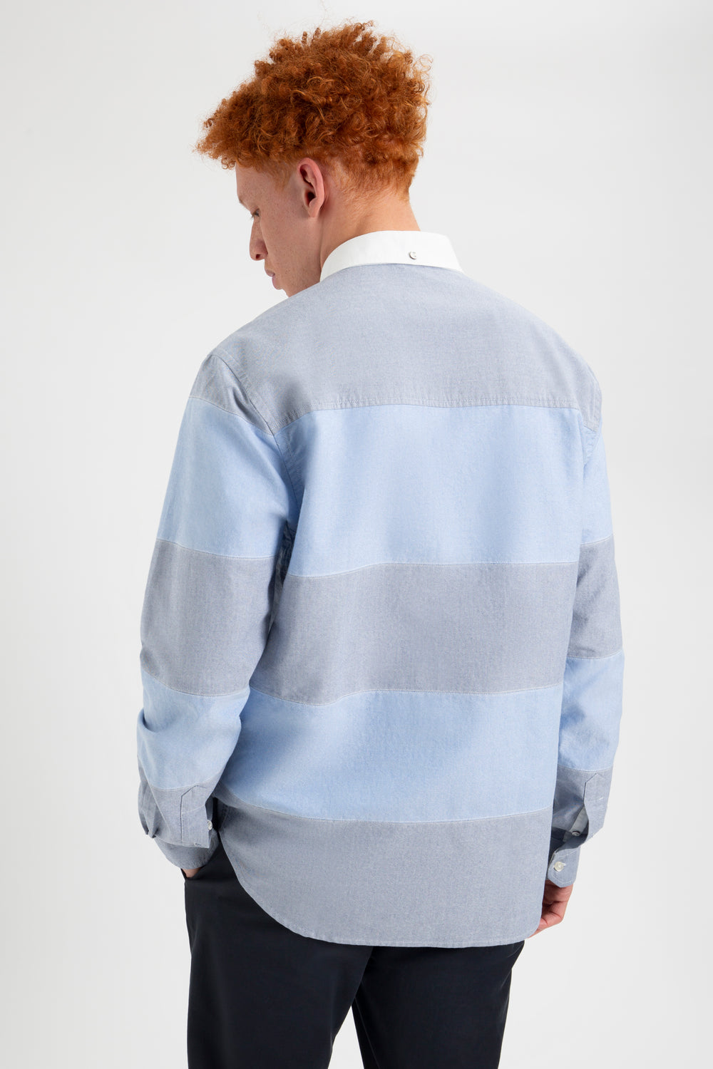 Blue Ben Sherman Brighton Oxford Garment Dye Rugby Shirts | 2418-LXZCJ