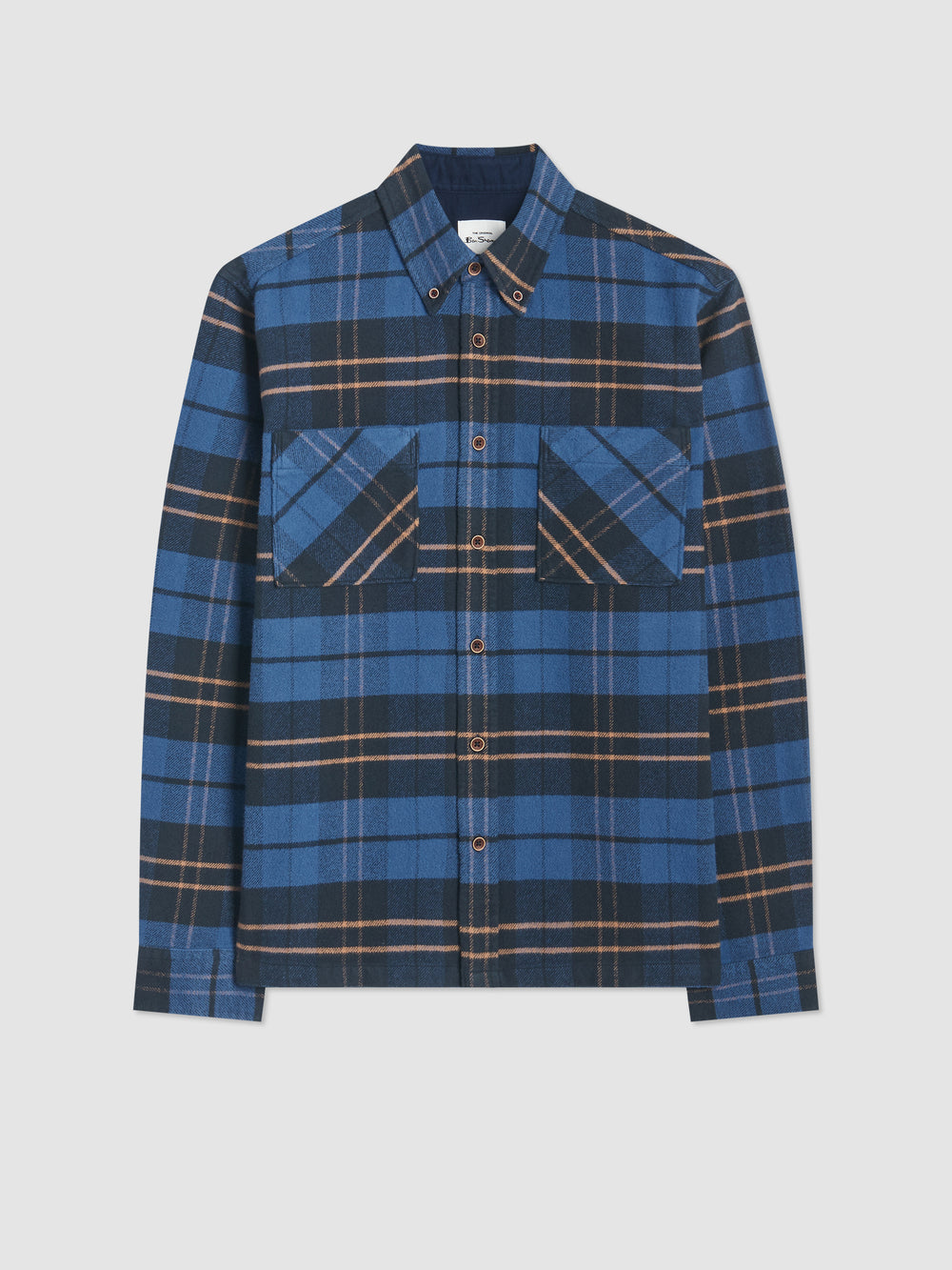 Blue Ben Sherman Brushed Ivy Check Shirts | 8075-WCDVH