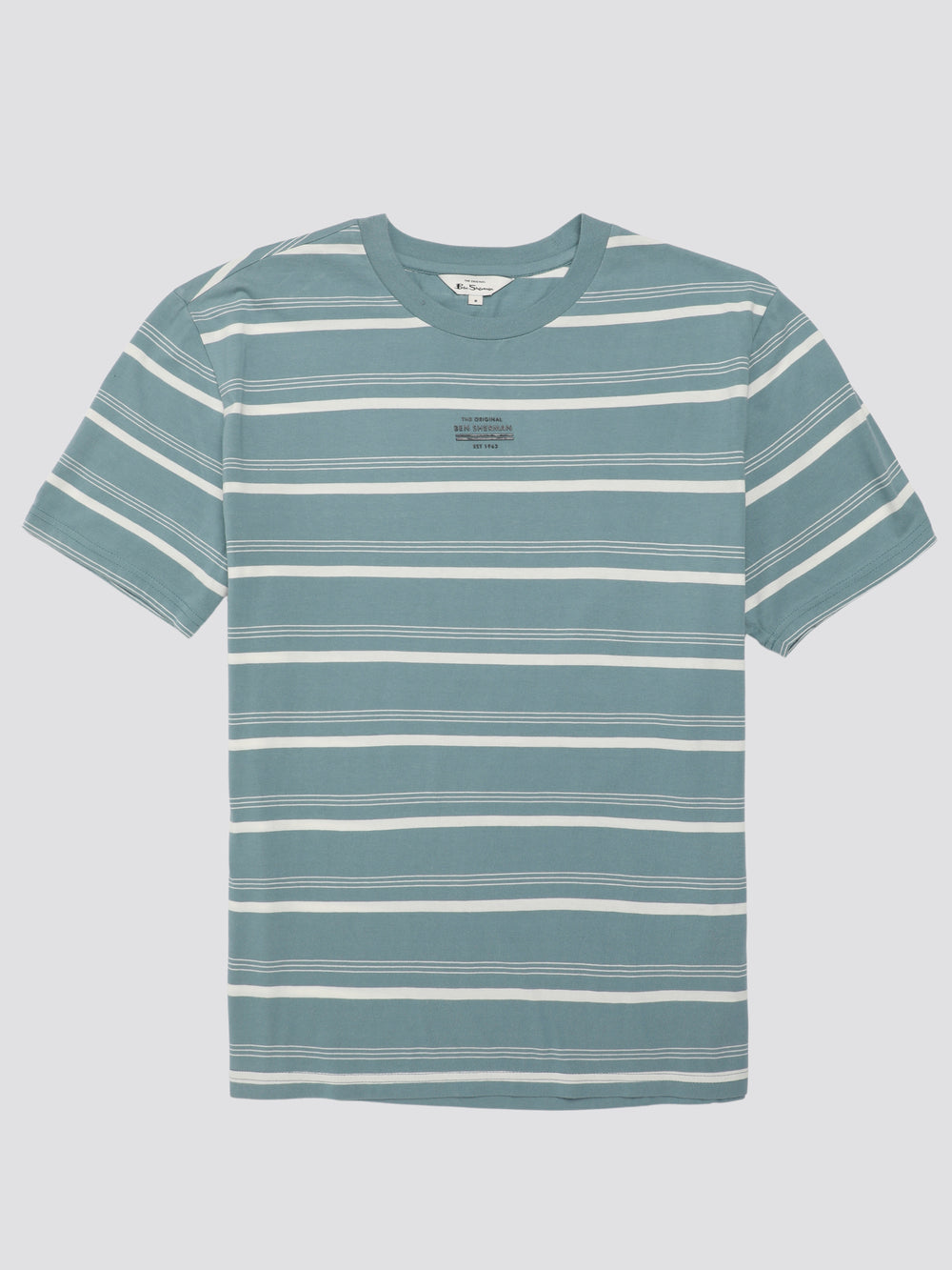 Blue Ben Sherman Fine Stripe T-Shirt | 7435-VJHEX