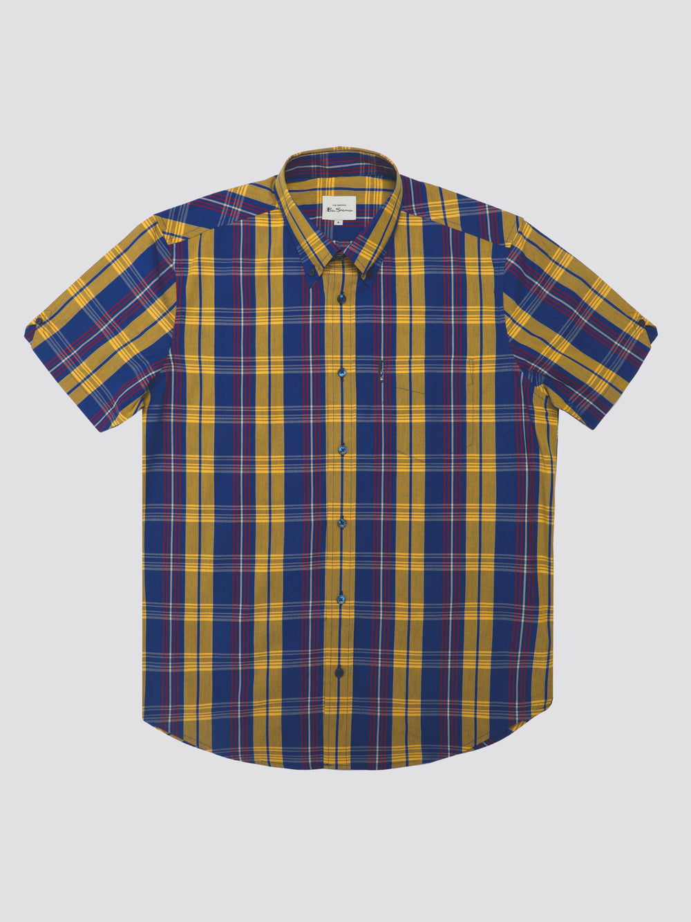 Blue Ben Sherman Signature Irregular Check Shirts | 6851-PLEYM