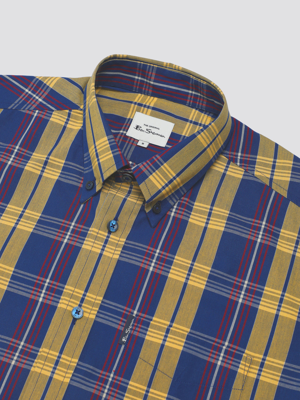 Blue Ben Sherman Signature Irregular Check Shirts | 6851-PLEYM