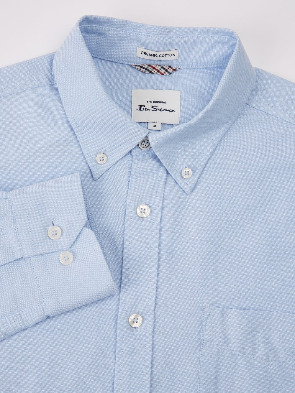 Blue Ben Sherman Signature Organic Long-Sleeve Oxford Shirts | 8706-BDVLU