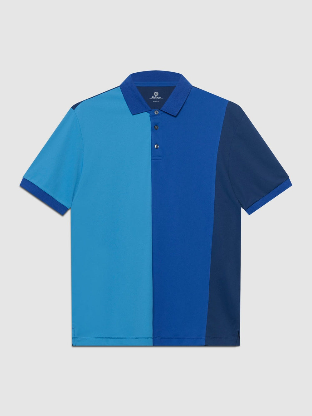 Blue / Royal Ben Sherman 360 Motion Stretch Colorblock Polo Shirts | 1746-WBPAV