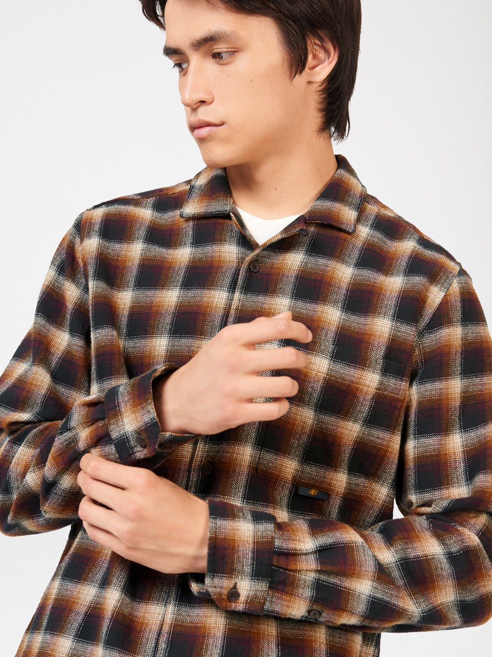 Brown Ben Sherman B by Ben Sherman Ombre Check Shirts | 1605-VAJSD