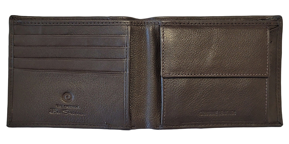 Brown Ben Sherman Irvine Bill Fold Leather Wallets | 8465-COWXN