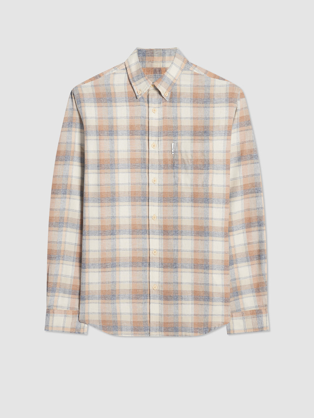 Brown Ben Sherman Twisted Yarn Check Shirts | 1236-XBCES