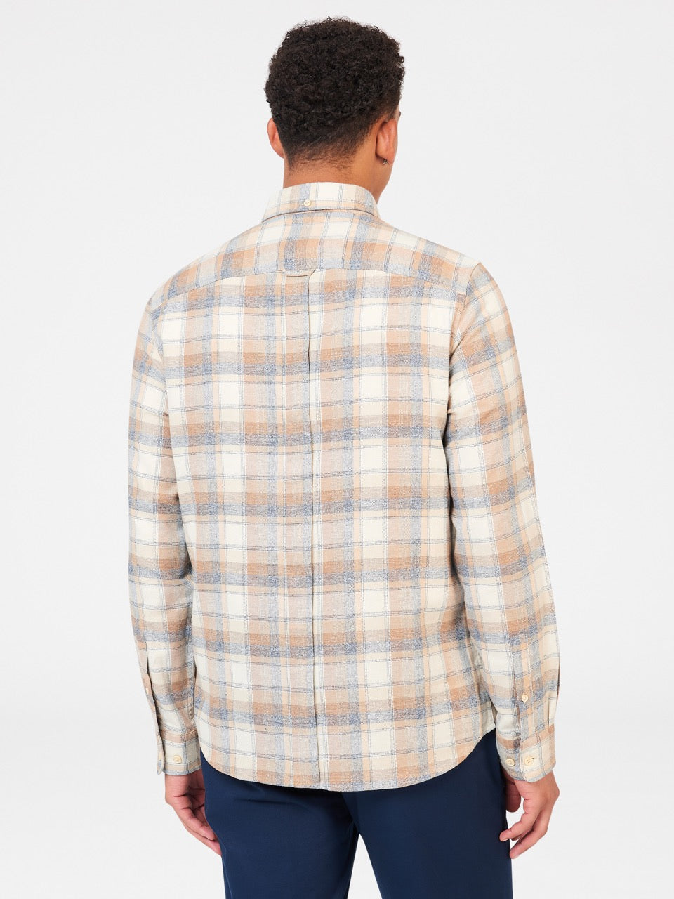 Brown Ben Sherman Twisted Yarn Check Shirts | 1236-XBCES