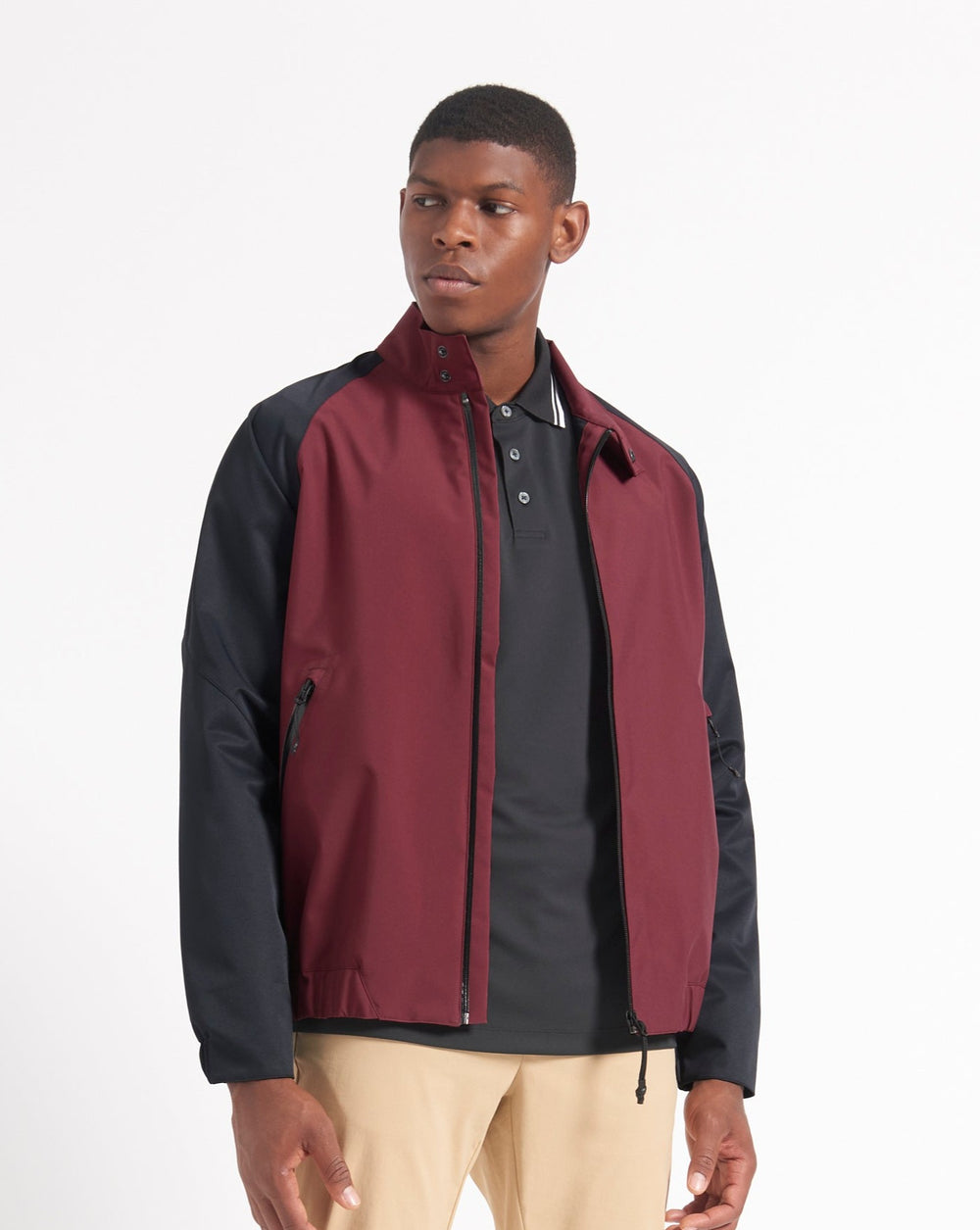 Burgundy Ben Sherman Waterproof Harrington Jackets | 3064-KSZRC