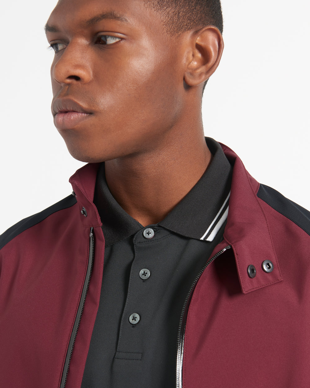 Burgundy Ben Sherman Waterproof Harrington Jackets | 3064-KSZRC