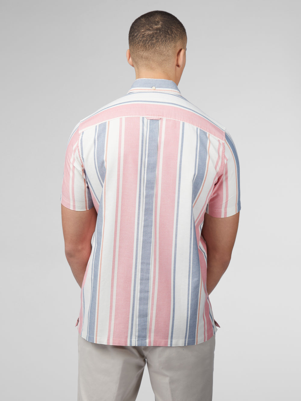 Dark Pink Ben Sherman Signature Multicolor Stripe Shirts | 3765-NPMRZ