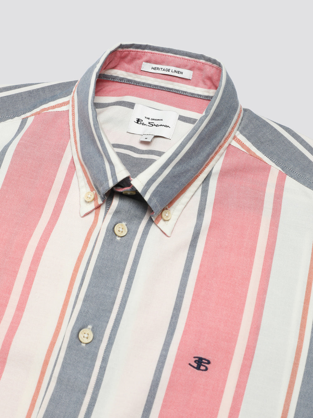 Dark Pink Ben Sherman Signature Multicolor Stripe Shirts | 3765-NPMRZ