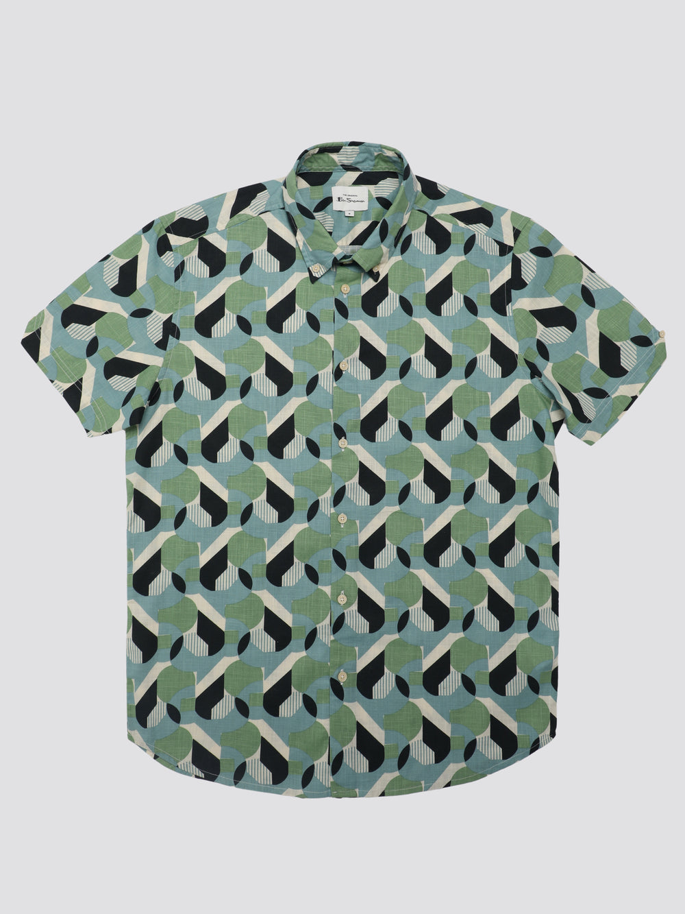 Green Ben Sherman Art Deco Shirts | 7928-CSFHB