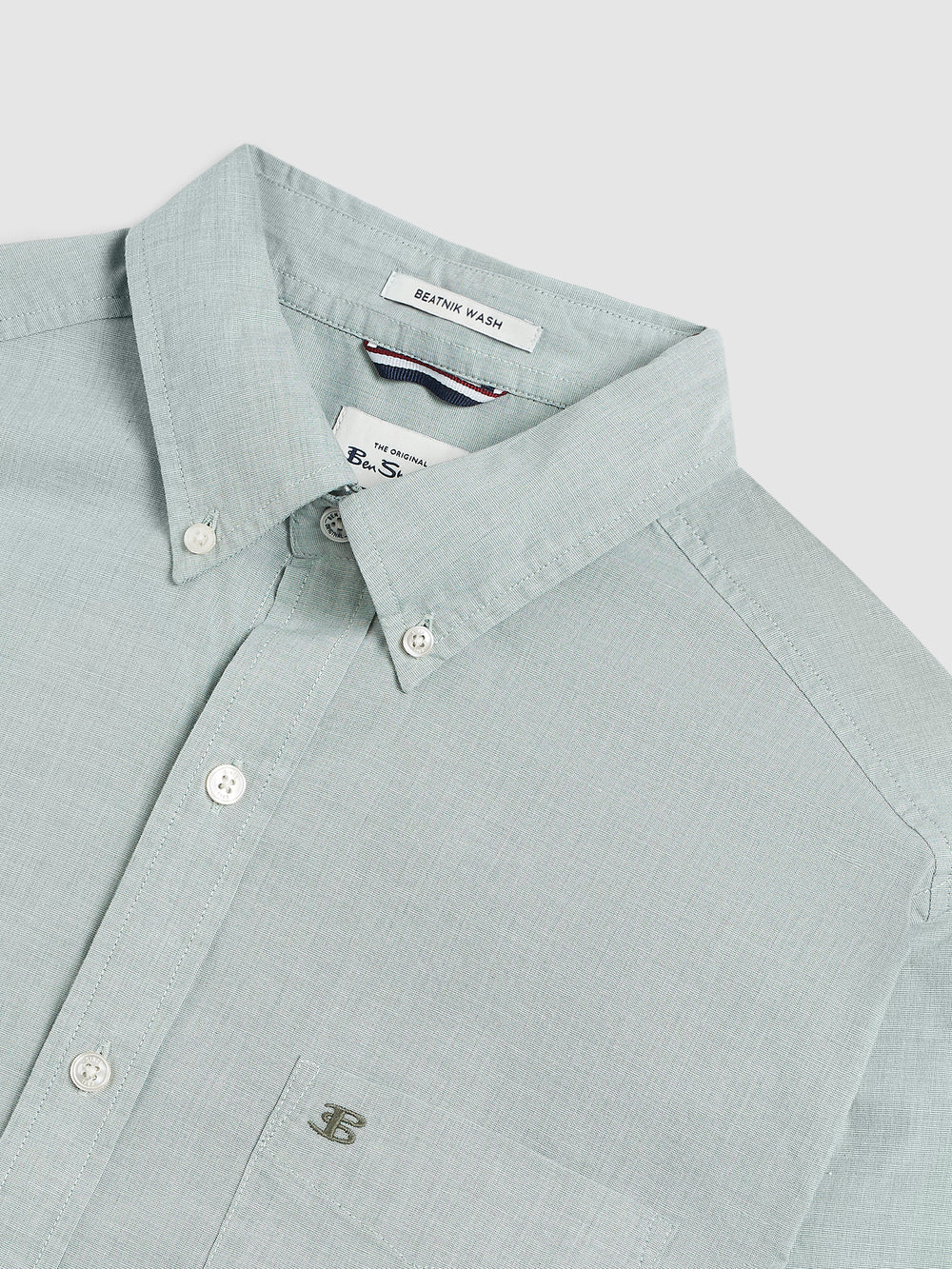 Green Ben Sherman Brighton Oxford Organic Green Shirts | 1974-OWNPE