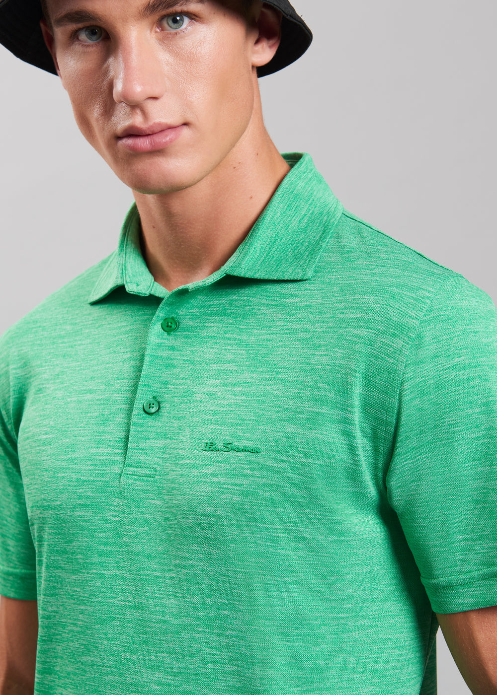 Green Ben Sherman Short Sleeve Polo Shirts | 8621-VOYQR