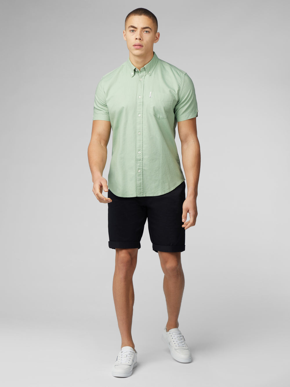 Green Ben Sherman Signature Short Sleeve Oxford Shirts | 5497-HCOZR