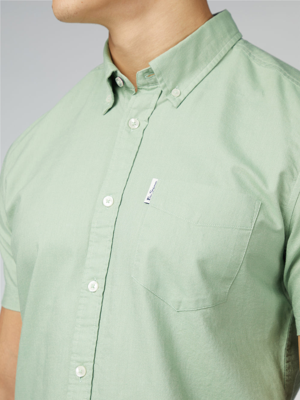 Green Ben Sherman Signature Short Sleeve Oxford Shirts | 5497-HCOZR