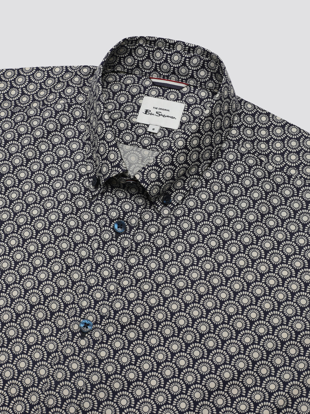 Grey Ben Sherman Block Geo Shirts | 5729-SFBWR