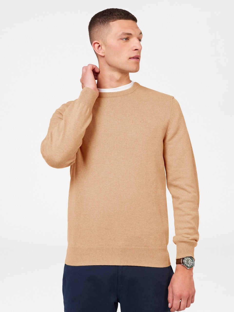 Grey Ben Sherman Signature Crewneck Knitwear | 9845-RDYIW