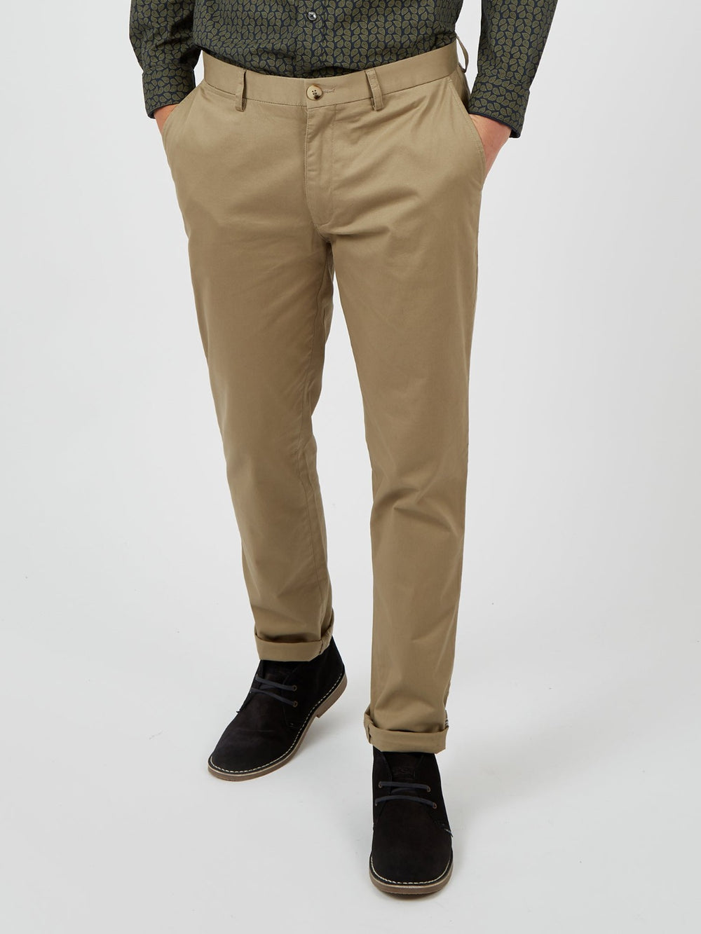 Grey Ben Sherman Signature Slim Stretch Chino Pants | 7128-TXWAK