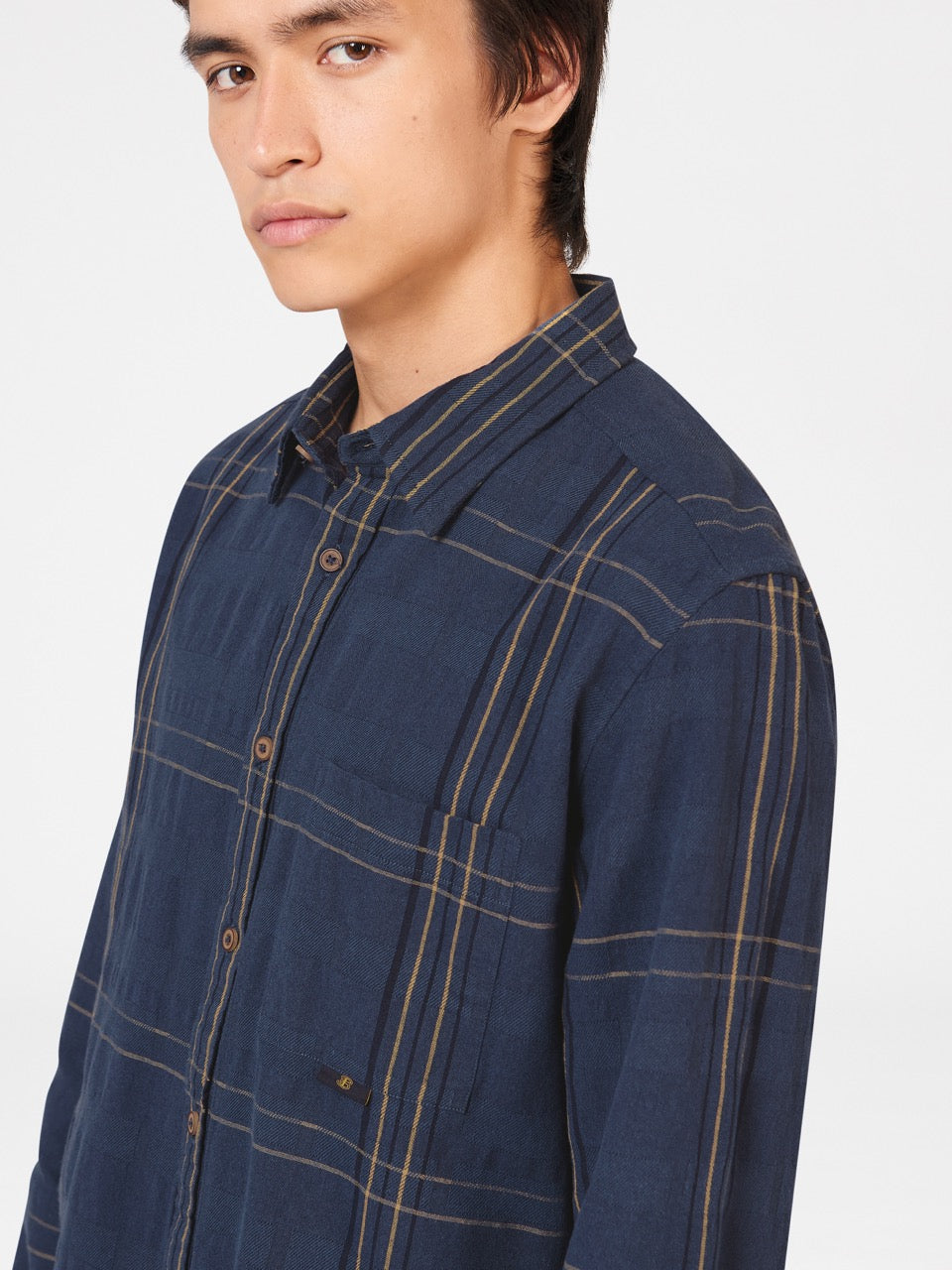 Indigo Ben Sherman B by Ben Sherman Indigo Check Shirts | 1906-JYITL