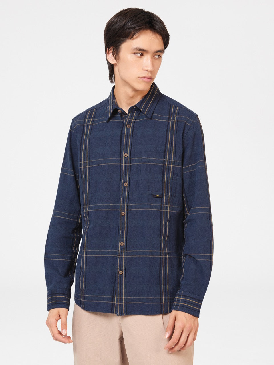 Indigo Ben Sherman B by Ben Sherman Indigo Check Shirts | 1906-JYITL