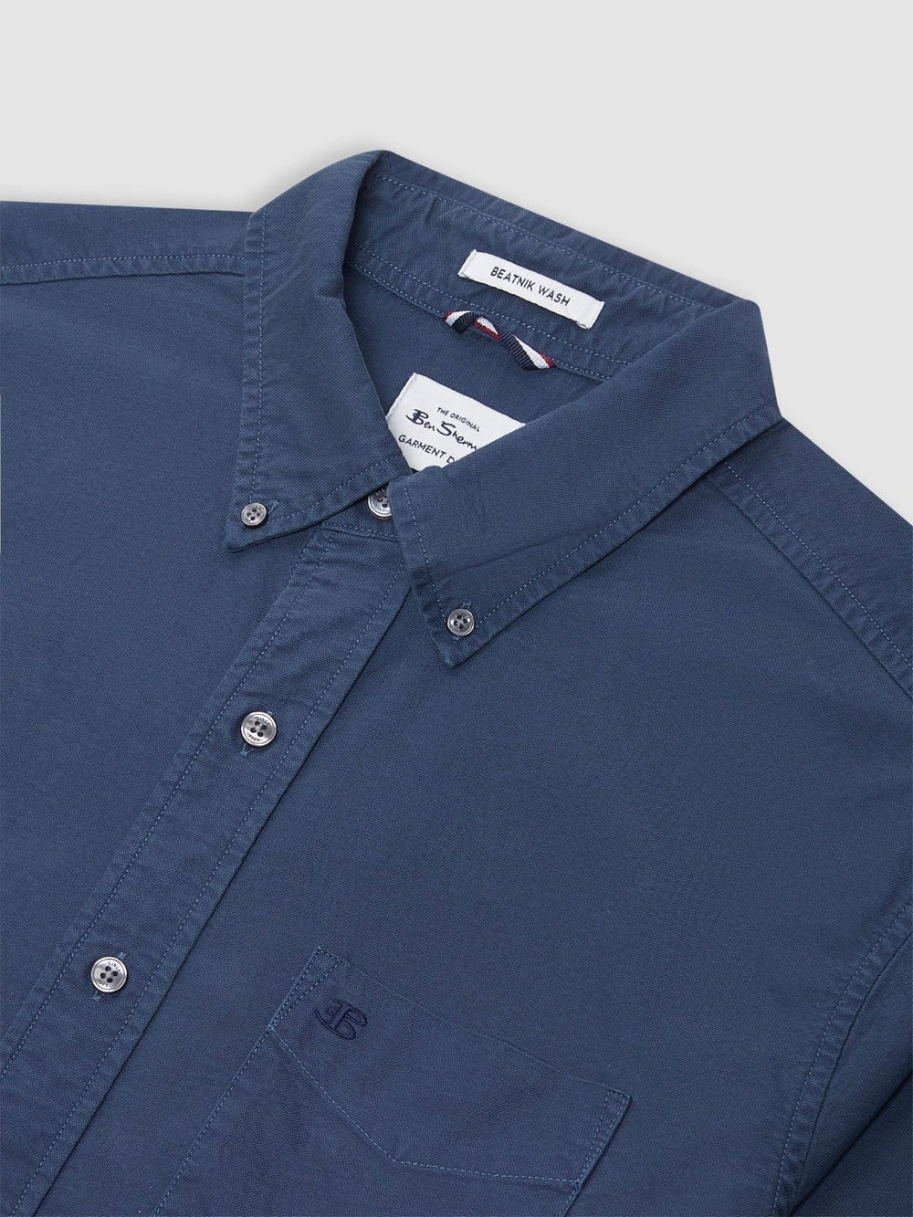 Indigo Ben Sherman Beatnik Oxford Garment Dye Shirts | 7832-WOIHQ